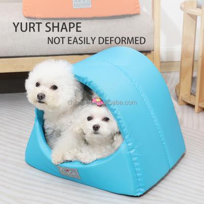 China Cute Travel Oxford Cloth Mongolian Yurt Cat Cave Sleep Bed for sale