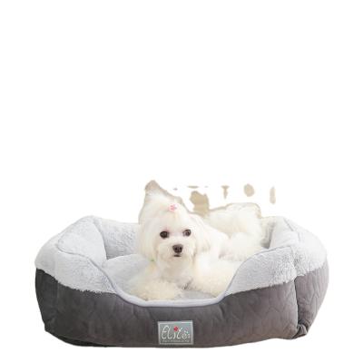 China Cooling Wheat Ear Pattern Super Soft Short Plush Pet Bed Orthopedic Adjusting Modern Cat Bed Dog for sale