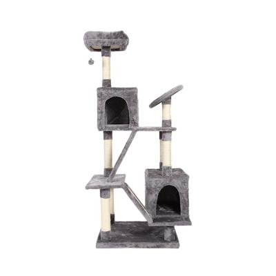 China Cats 5 Storeys Simple Soft And Comfortable Wooden Frame Houses For Growing Large Cat Tree Large Cats for sale