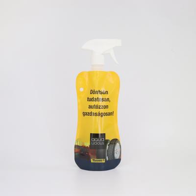 China Custom Printed OEM Recyclable Logo Water Packaging Bags Bottle Sprayer Spray Stand Up Pouch Bag for sale