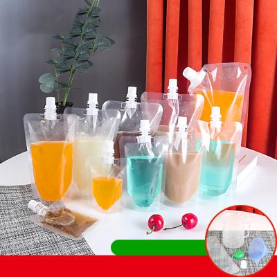 China Customized Recyclable Clear Packaging Drink Bag Disposable Pouch For Juice Liquid With Spout Pouch for sale