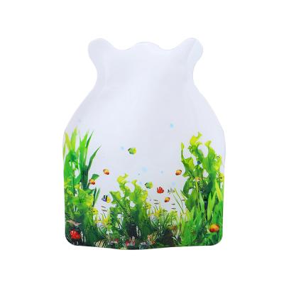 China Disposable Custom Printed Recyclable Clear Folding Plastic Decorative Wedding Flowerse Vase for sale