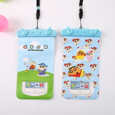 China Cartoon moisture-proof dry bag swimming universal silicone mobile waterproof bag for mobile phone for sale