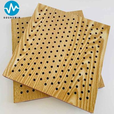 China 12 15 18mm Thickness Peforated Mdf Acoustic Panel For Auditorium for sale