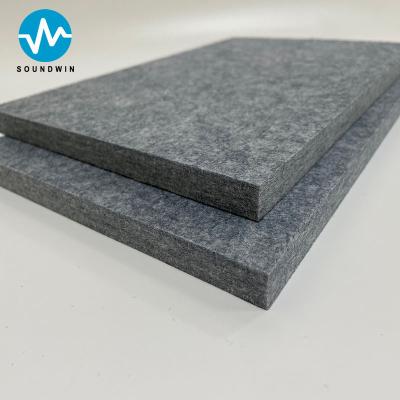 China Fireproof Acoustic Wall Ceiling Panel Decoration Felt Fabric 100% Polyester Fiber Wall Acoustic Panel for sale