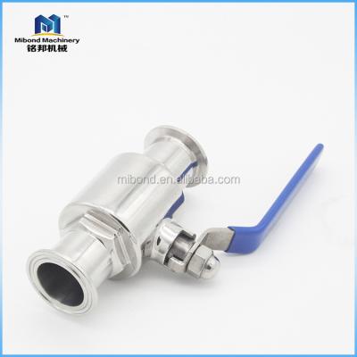 China General Made In China 2 Way Food Grade Tri Flange Stainless Steel Ball Valve for sale