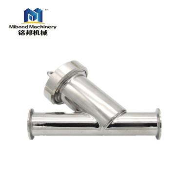 China Connect Sanitary Pipes Tri Clamp Stainless Steel Y Type SUS304/316L Integrated Filter Strainer For Sale for sale