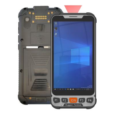 China Win dows10 5.5inch Mini Rugged Handheld Device PDA 4G LTE Quad Core Graphics Card 1.44GHz 5000mah Waterproof Battery for sale