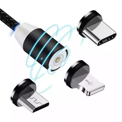 China MP3/MP4 Player 3 in 1 Cabo Cargador Magnetico Cable De Carga 3 Braided Micro Magnetic Phone Charging Cavo Tipo C Usb Date Cable For Iphone for sale