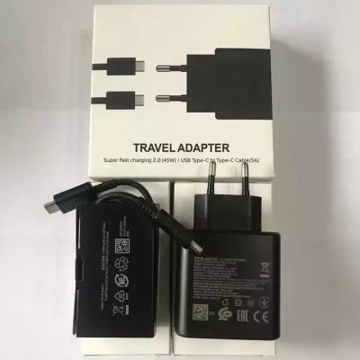 China Original Home Appliances Box 45W Charger For Samsung US/EU/UK Charger PD USB C Adapter Type C Travel Charger Cable For Samsung Note 10 S20 S21 for sale