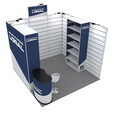 China Portable/Reusable/Durable/Modular/Foldable/Detachable 3x3 Exhibition Booth Price Reference Custom Modern Portable Trade Show Booth Exhibit Project Trade Insurance BTSWB333003 for sale