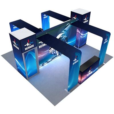 China Towe 6x6 Thickness LED Portable Modular Aluminum View Trade Show Booth Backlit Lockable Storage Portable/Reusable/Durable/Modular/Foldable/Detachable Backdrop for sale