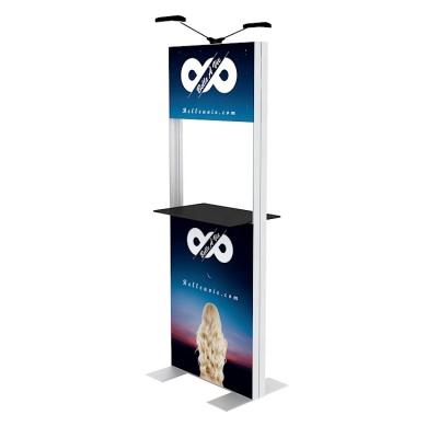 China Custom Eyelash Exhibition Fair Trade Show Shelf Display Stand New Lightweight Aluminum Profile Design for sale