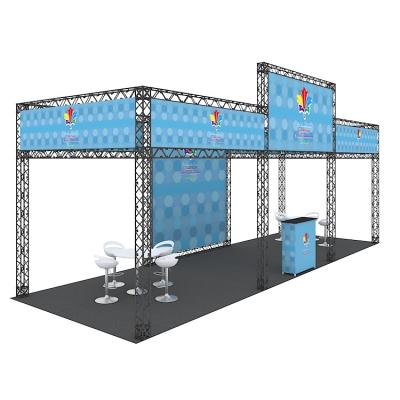 China Lightweight Custom Design Portable Aluminum Collapsible Expo Booth Modular Truss Exhibition Stand for sale