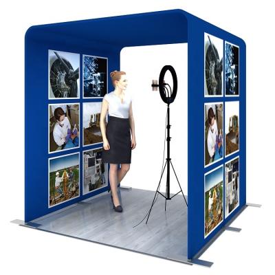 China Wholesale Reusable Tension Fabric Banner Backdrop Stand For Live Broadcast With Reasonable Price for sale