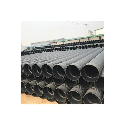 China Dn110-800 Black Color Dn110-800 Black Color Double-wall Plastic Water Pipe Hot Sale Low Price Water Pressure Corrugated HDPE Pipe for sale