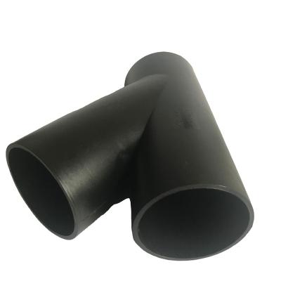 China Potable Water Pressure Water Supply Y Pipe Plastic Round Tee50-315mm For Farm Irrigation System Agriculture Garden HDPE Pipe Fitting for sale