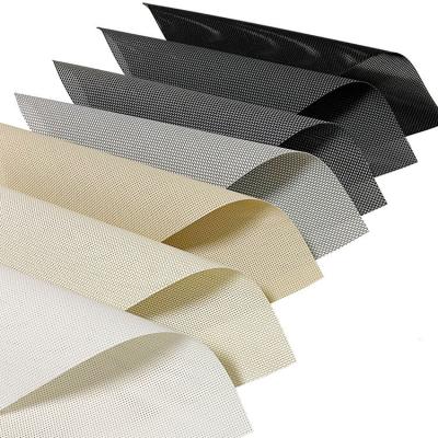 China FR Roller Blinds Blackout Fiberglass Sunscreen Fabric Oeko Tex Standard for sale