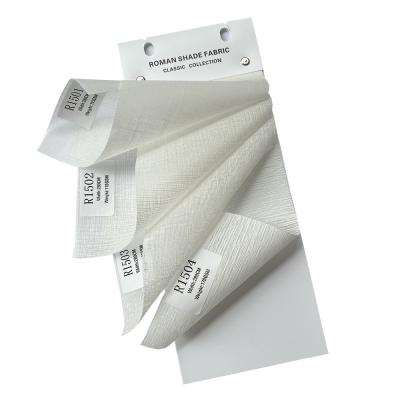 China Großhandel 100% Polyester Römische Fensterläden Blind Roller Stoff zwischen Glas Integral Halbblackout zu verkaufen