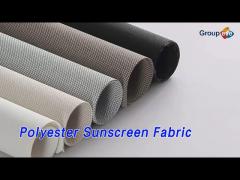 Solar Shades Polyester Sunscreen Fabric Roller Blinds For Window