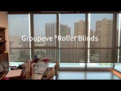 100% Polyester White Roller Blinds Blockout Customized Size Roller Blind