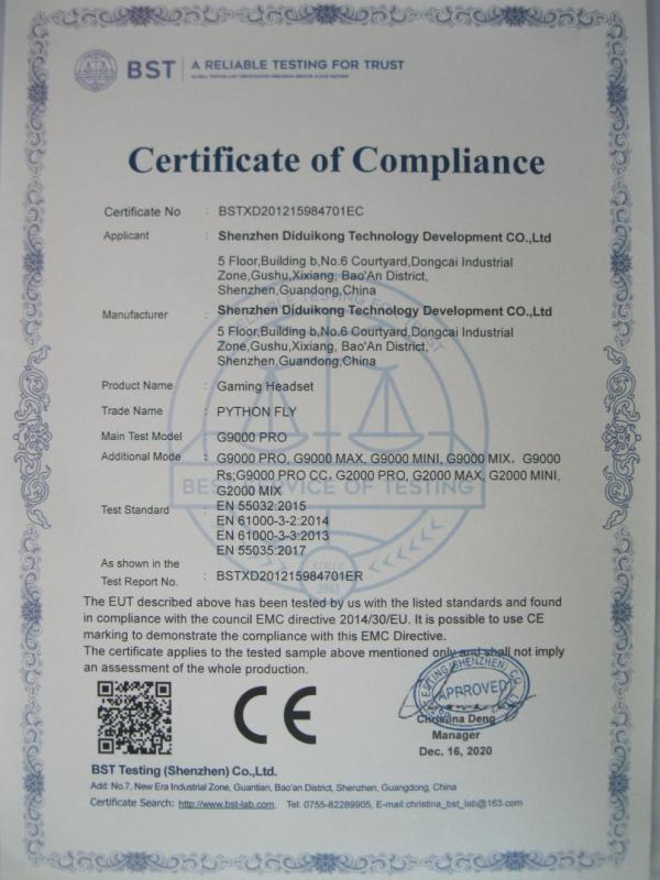 CE - Shenzhen Diduikong Technology Development Co., Ltd.