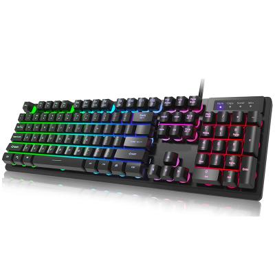 China Free Shipping Waterproof Numpad USB Wired Floating LED Backlit Mechanical Gaming Keyboard For Desktop Computer PC for sale