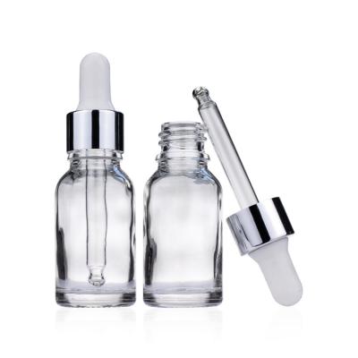 China High Qiality 15ml/0.5oz Empty Refill Portable Clear Glass Dropper Bottle With Eye Dropper for sale