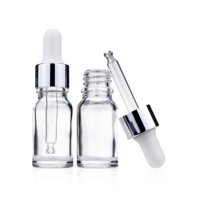 China High Qiality 10ml Transparent Bottle For Essential Oil With Glass Dropper Manufacturers for sale