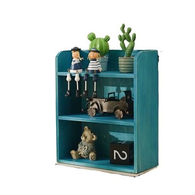 China Retro three-layer succulent flower pot furniture ware etc decorative doll storage cabinet household for sale