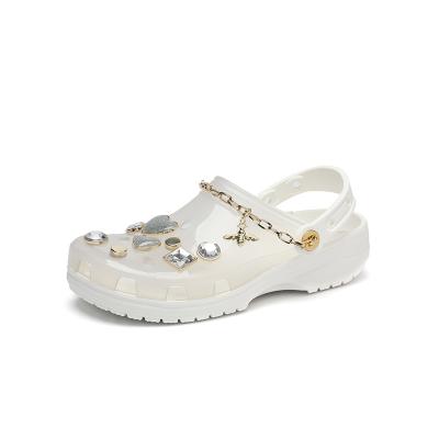 China New Transparent Insulative Crystal Jelly Platform Dad Shoes, Sandals, Main Slippers for sale