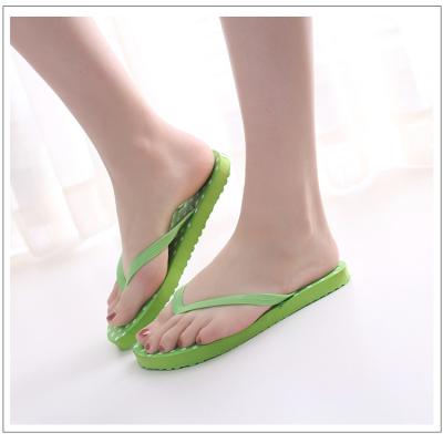 China New Trendy Beach Flip Flops Couple Summer Wear Massage Shoes Flat Bottom Female Simple Non-slip Flip Flops for sale