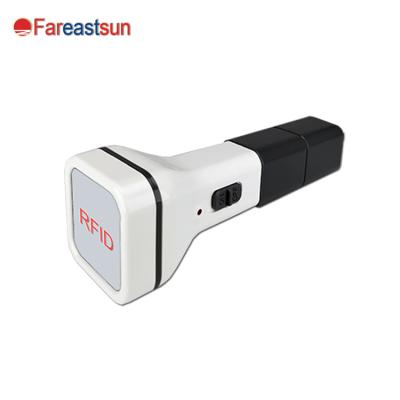 China Fareastsun 5M Handheld Long Range UHF RFID Reader Wireless Scanner with Build in 5500MA High Gain RFID Antennas for sale