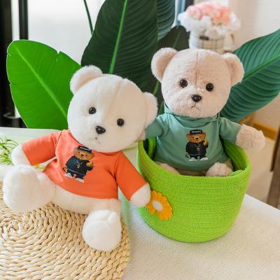 China Cute Teddy Bear Wholesale Custom Logo Fun Brand Clothes Brown Teddy Plush Bear Toy For Kid Wholesale Gifts for sale