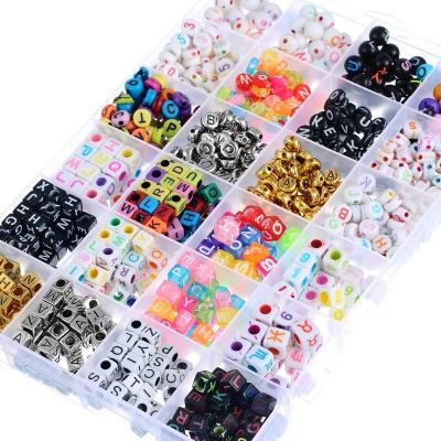 China Jewelry Making Cheap Acrylic Alphabet Letters Beads Set For Kids DIY Crafts Intelligence for sale