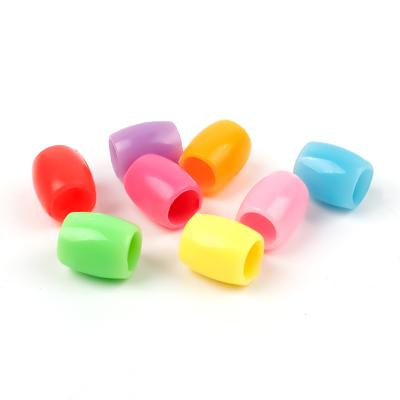 China Colorful Jewelry Big Hole Pony Burrel Plastic Beads DIY Beads For Jewelry Making for sale