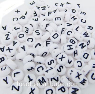 China Acrylic alphabet beads 10mm single letter alphabet beads china supplier for sale