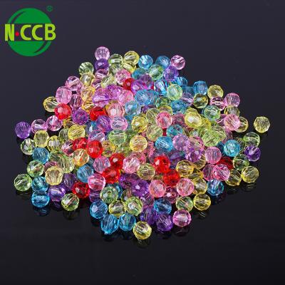 China Jewelry Making Disco Crystal Clear Colorful Faceted Ball Plastic Acrylic Beads For Bracelet And Necklace for sale