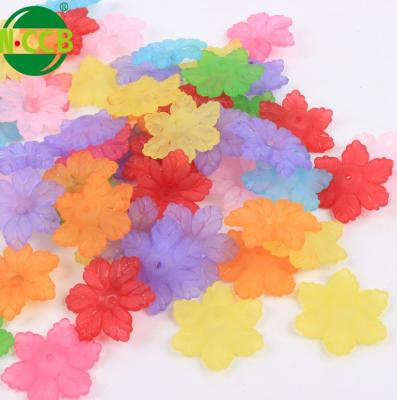 China flower acrylic plastic beads for jewelry making for sale