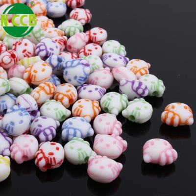 China Jewelry Making High Quality Colorful Hello Kitty Cat The Main Shape Factory Plastic Children Jewelry Beads for sale