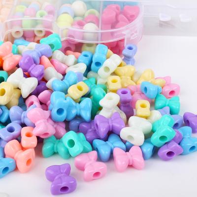 China Jewelry Making Cute Kids Bow Tie Acrylic Colorful Beads For Hair Accessory for sale