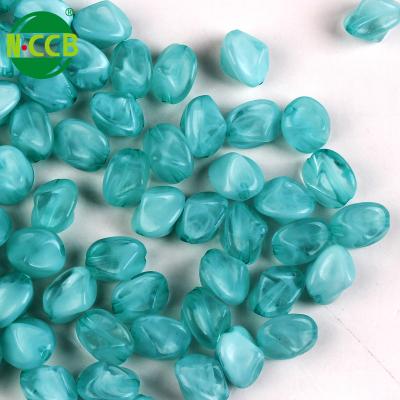 China Jewelry Making In Alibaba Wholesale Cheap Imitation Blue Marble Stone Clear Loose Plastic Beads For Necklace And Bracelet for sale