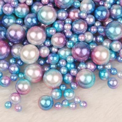 China Jewelry Making Mixed Color No Hole ABS Round Beads Imitation Pearl Beads for sale