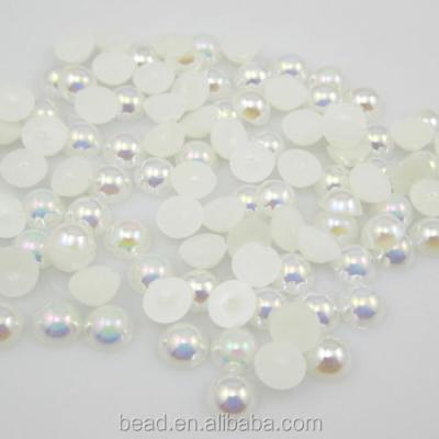 China Half Pearl Beads or White Half Beads Jewelry Round Imitation Pearl Flatback for sale