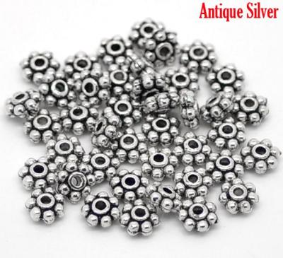 China Jewelry Making 4mm Zinc Metal Alloy Tiny Daisy Spacers Beads for sale