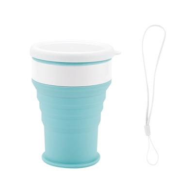 China Portable Outdoor Portable Folding Silicone Travel Silicone Camping Folding Wash Up Cup With Lids Clasp for sale