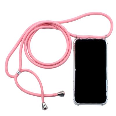 China Simple Mobile Phone Shell Cover With Long Rope For Huawei P30 Newest Mobile Phone Case Four-corner Transparent Anti-fall For Huawei P30 for sale