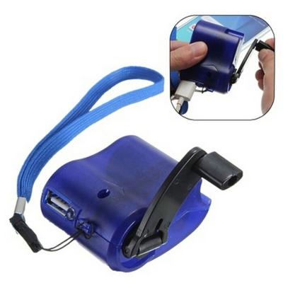 China Portable Outdoor Activities USB Crank Phone Charger Emergency Hand Power Dynamo With Cord USB Charger Manual Charging Universal for sale