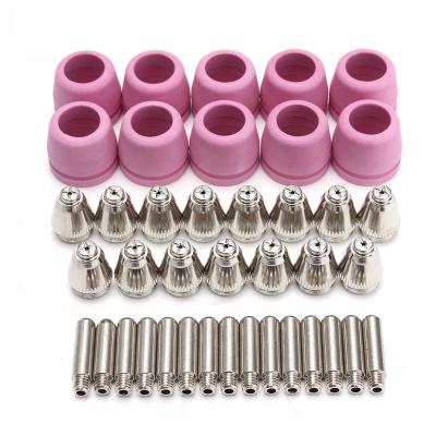 China New Durable 40pcs/kit Tips Consumables For Plasma Cutter Cutting Torch Consumables Electrode Nozzles LTP5000D LTP6000/LTPDC2000D SJ2012A for sale