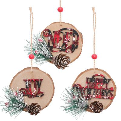 China Wooden Christmas Tree Lattice Around Small Christmas Tree Decoration Hanging Pendants for sale